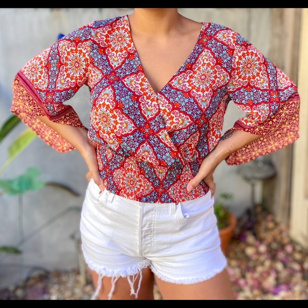 Twine & string boho blouse